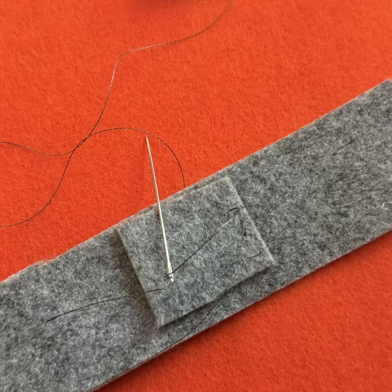 I tried to make a circuit that is using conductive thread that Prof. Jennifer shows in the class